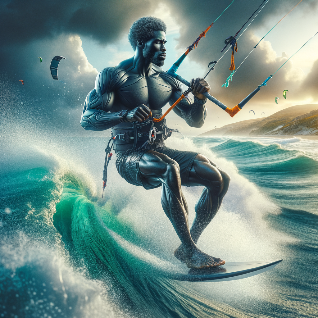 Professional kite surfer demonstrating informed decisions and risk management in water sports, emphasizing kite surfing safety and risk assessment.