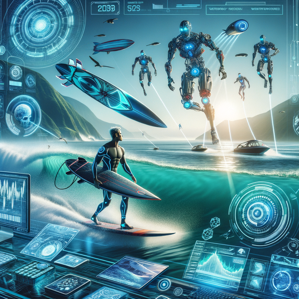 2023 Surfing Tech Updates showcasing the Future of Surfing Technology advancements, highlighting Innovations in Surfing Equipment Technology and the Evolution of Surfing Technology trends.
