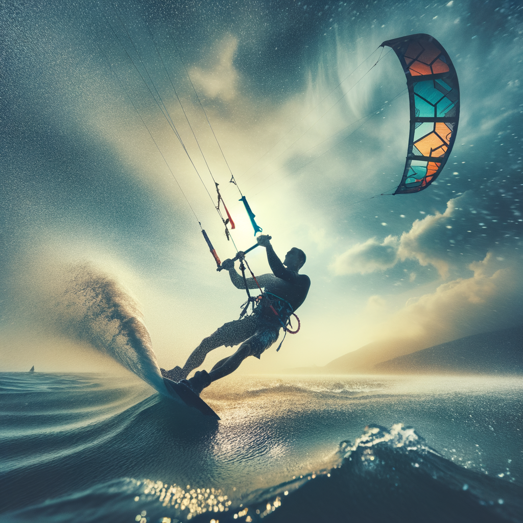 Solo kite surfer embracing independence on the water, showcasing the joys and thrill of independent kite surfing in water sports solo
